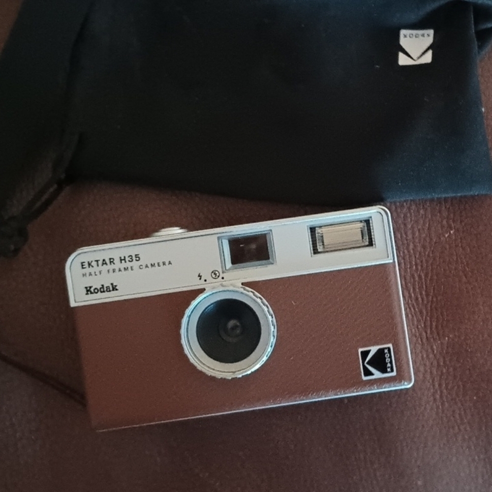 Kodak Ektar H35 Brown and Silver Film Camera with Retro Design